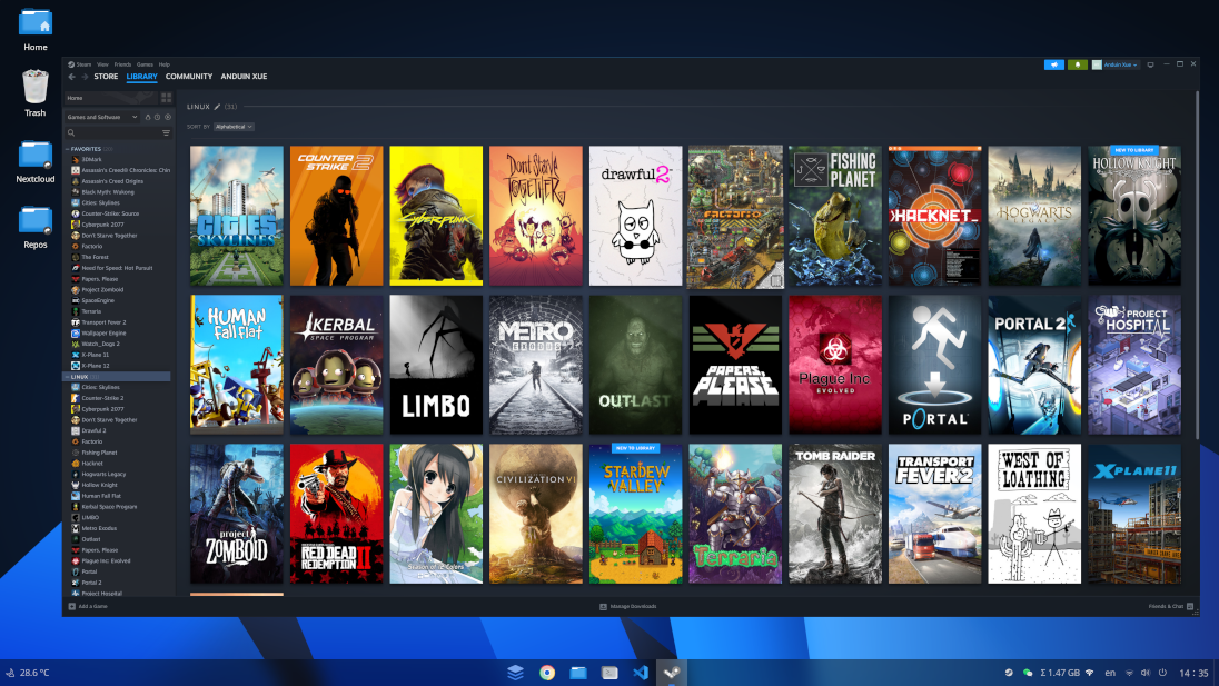 anduinos_steam Umstieg auf Linux für Unternehmen